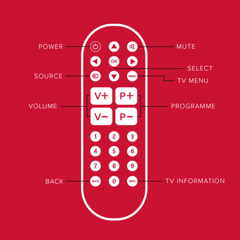 Big Button TV Remote Mitchell & Brown TV