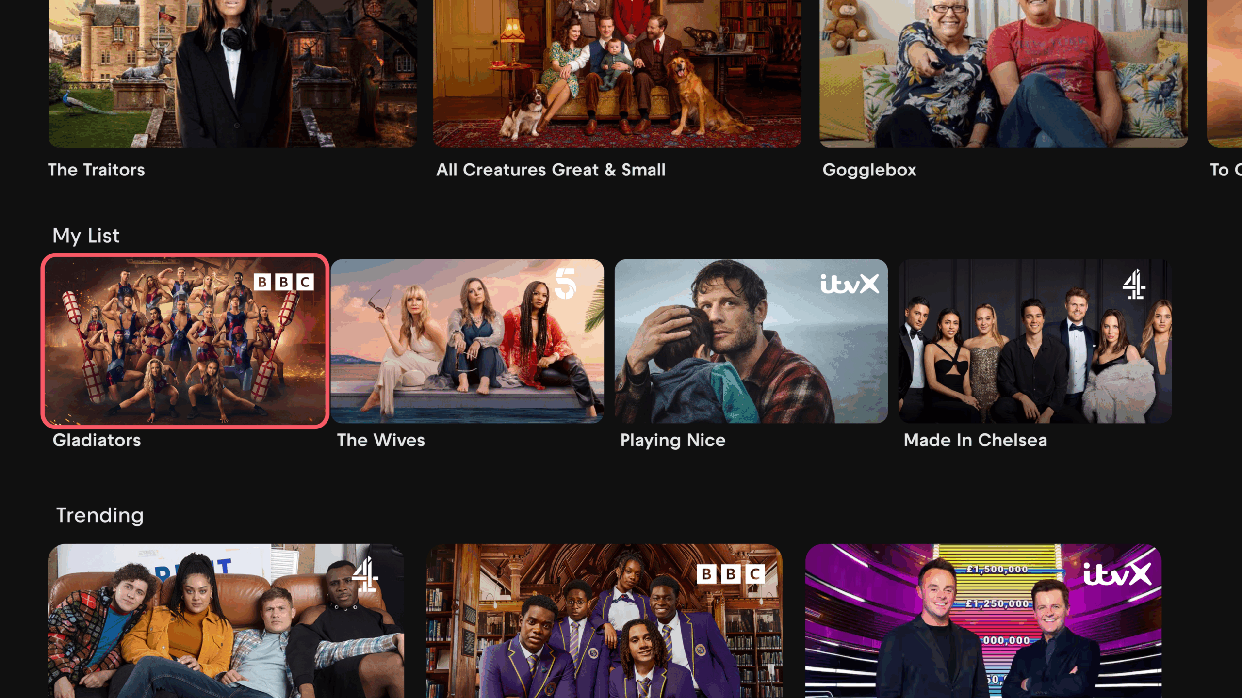 Freely Homepage My List - Gladiators