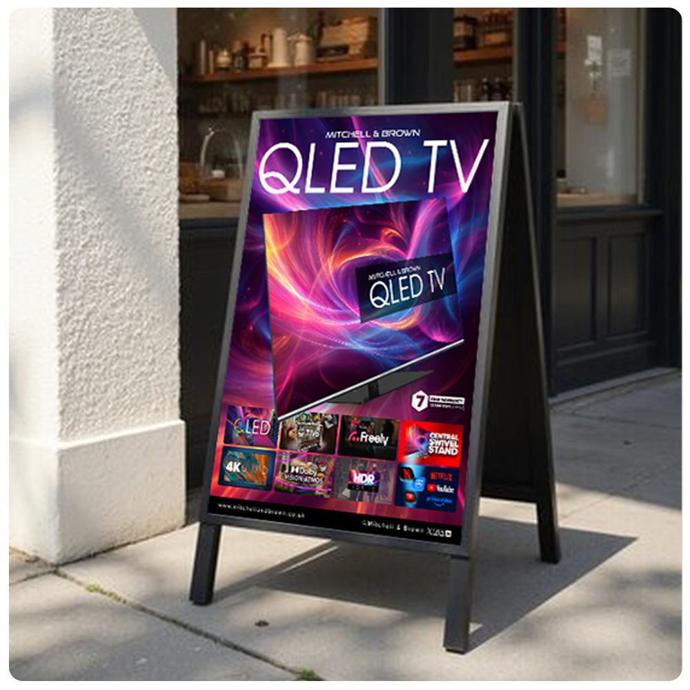 M&B QLED Range A2 Poster